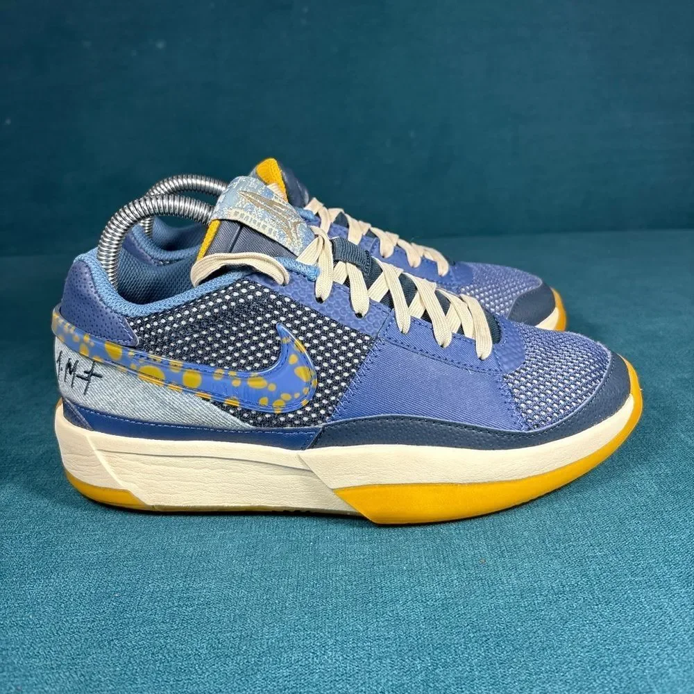 Nike Giannis Immortality 4 Blue Yellow Basketball Shoes Youth 6Y / Women’s 7.5